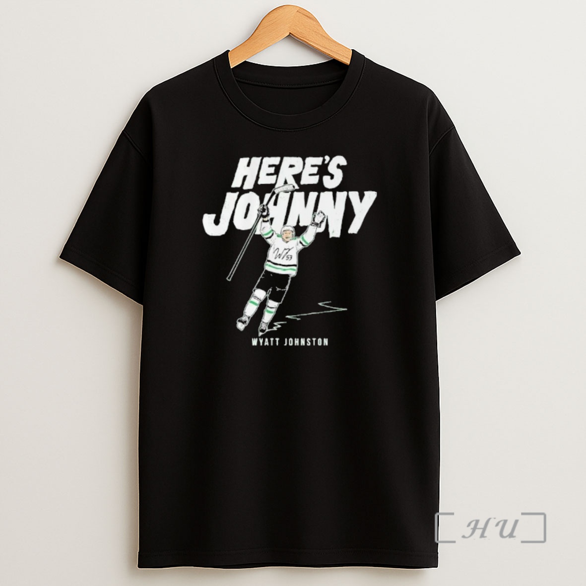 Officials Dallas Stars Wyatt Johnston Heres Johnny Shirt Sweatshirt Tee
