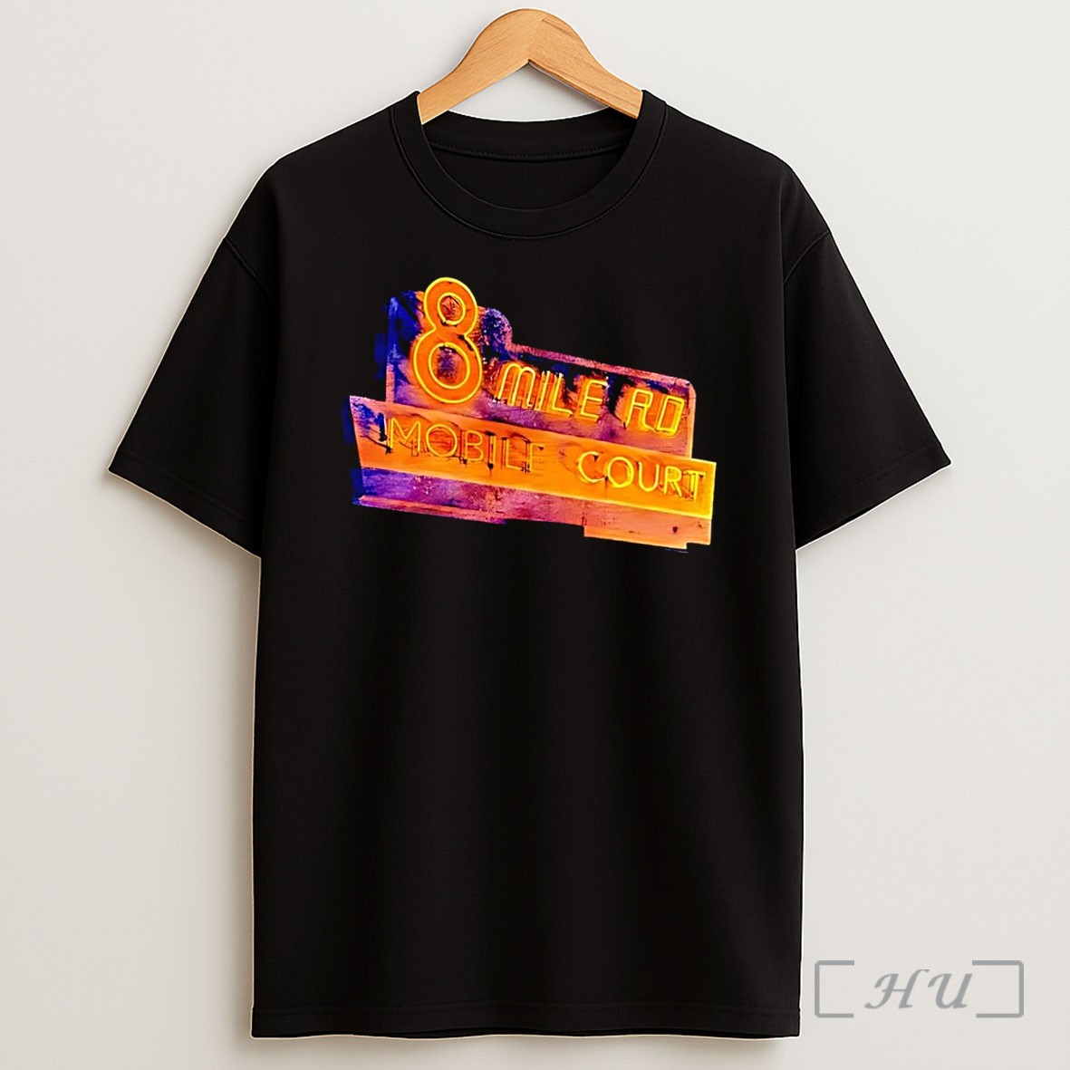 Officials Detroit 8 Mile Road Mobile Court Neon Sign Eminem Movie Culture Hip Hop 2026 Throwback Black Premium Shirt Sweatshirt Tee