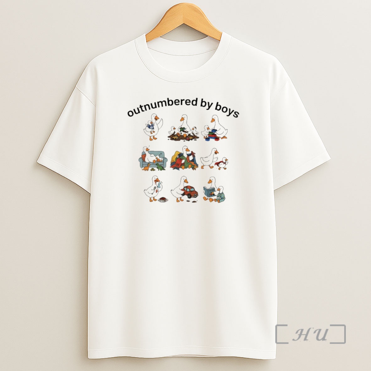 Officials Funny Boy Mom Goose Outnumbered By Boys Mothers Day Shirt Sweatshirt Tee