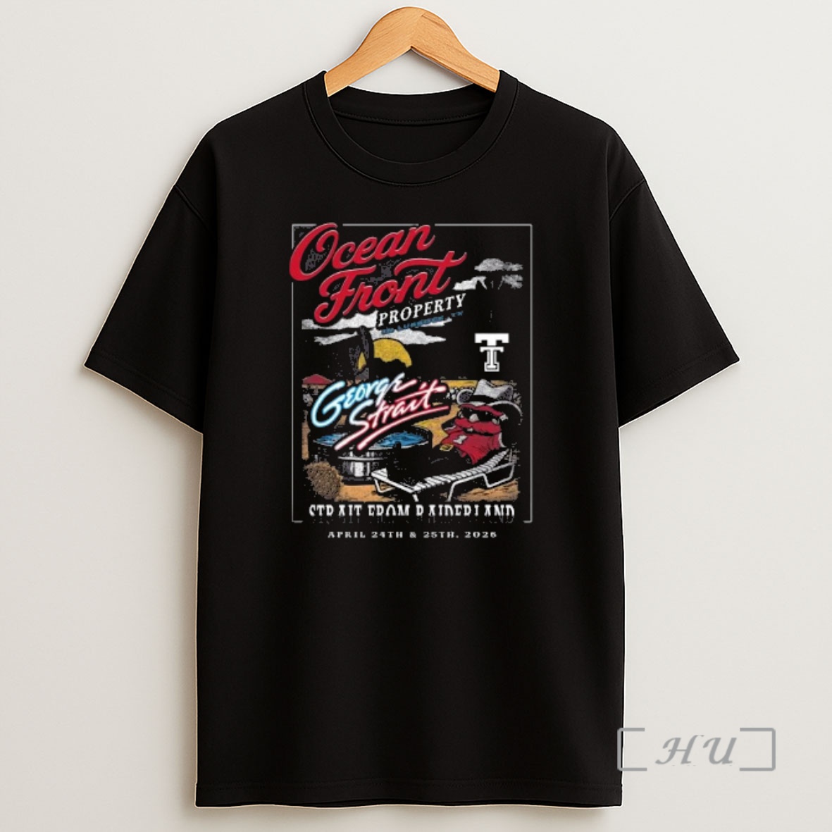Officials George Strait X Texas Tech Ocean Front Concert Shirt Sweatshirt Tee