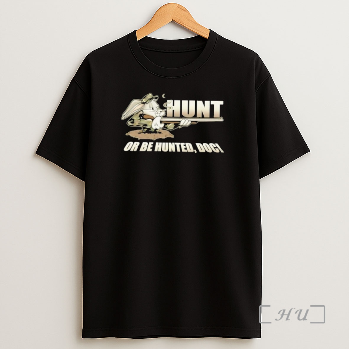 Officials Hunt Or Be Hunted Doc Bugs Bunny Camouflage Hunting Rifle Smoking Shirt Sweatshirt Tee