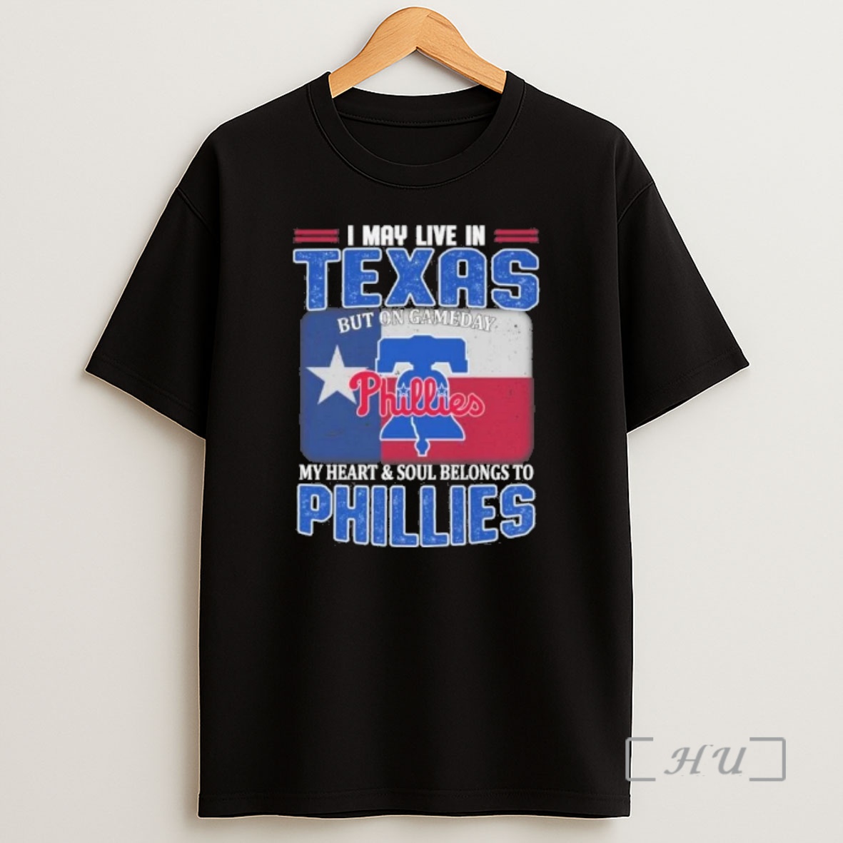 Officials I May Live In Texas But On Gameday My Heart Soul Belongs To Philadelphia Phillies Shirt Sweatshirt Tee