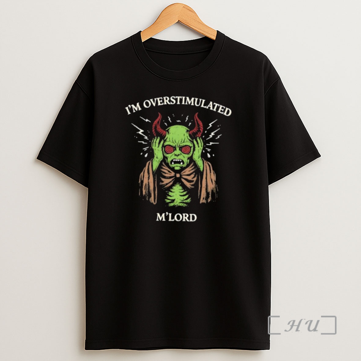 Officials Im Overstimulated Mlord Green Demon Horns Hypnotized Eyes Shirt Sweatshirt Tee