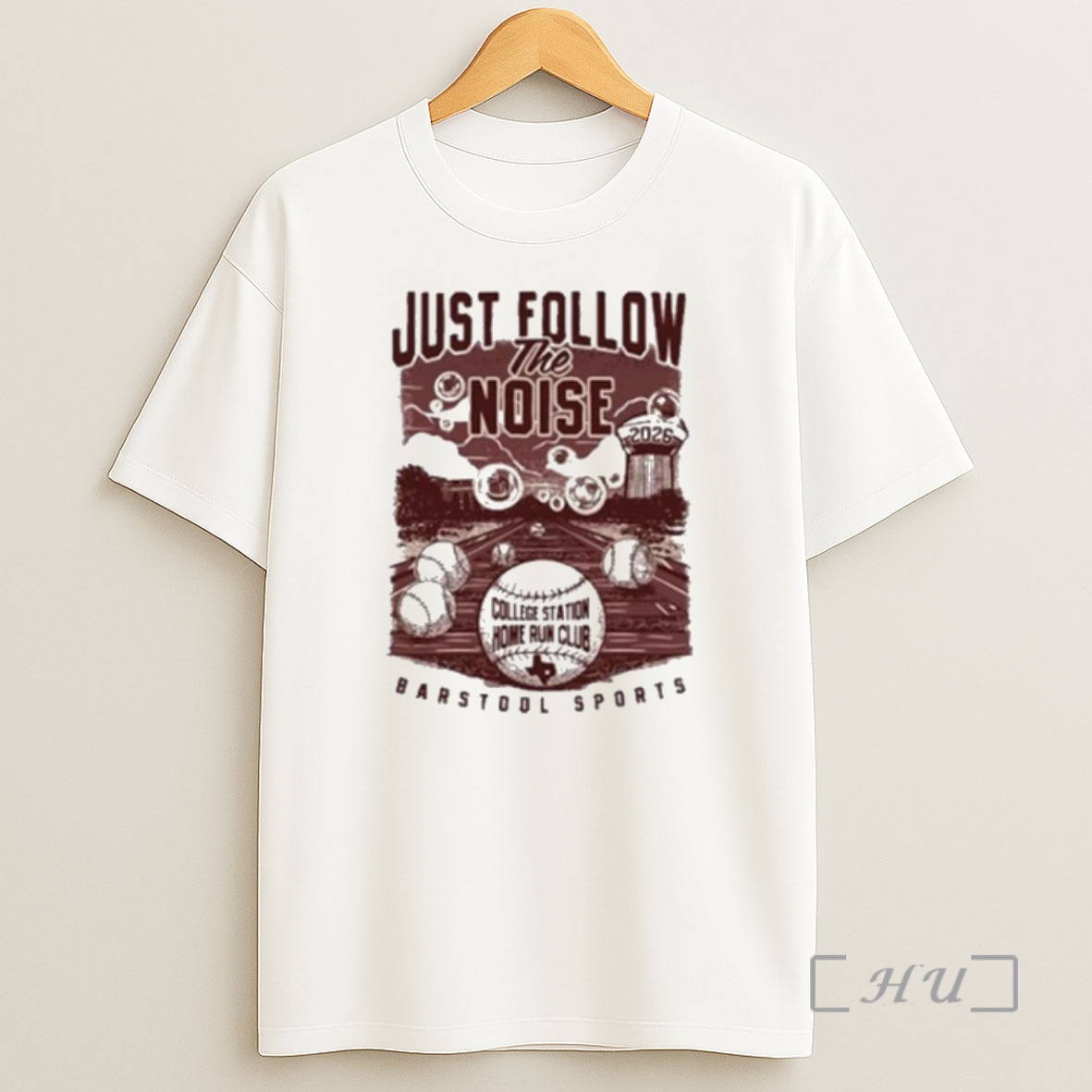 Officials Just Follow The Noise Barstool Sports College Station Home Run Club Tour 2026 Shirt Sweatshirt Tee