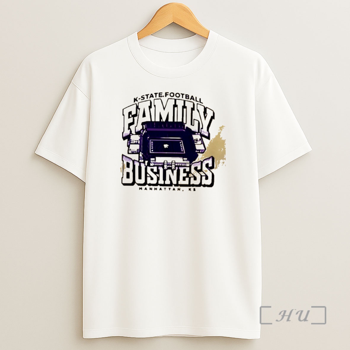 Officials K State Wildcats White Football Stripe The Stadium Shirt Sweatshirt Tee