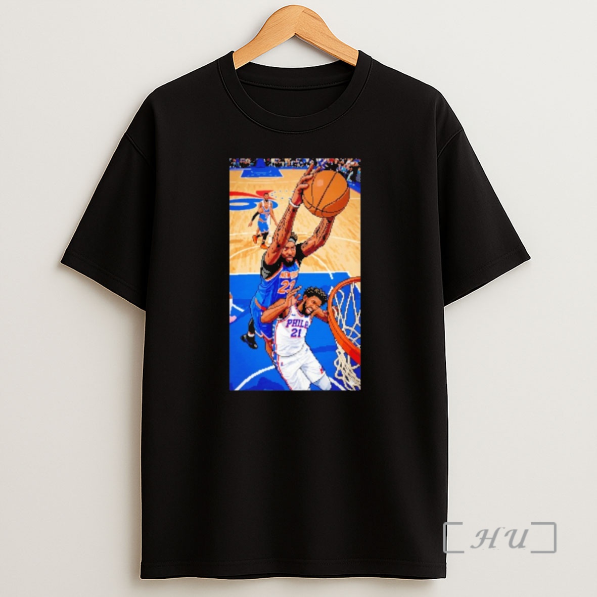 Officials Knicks Mitchell Robinson Dunking On Joel Embiid Shirt Sweatshirt Tee