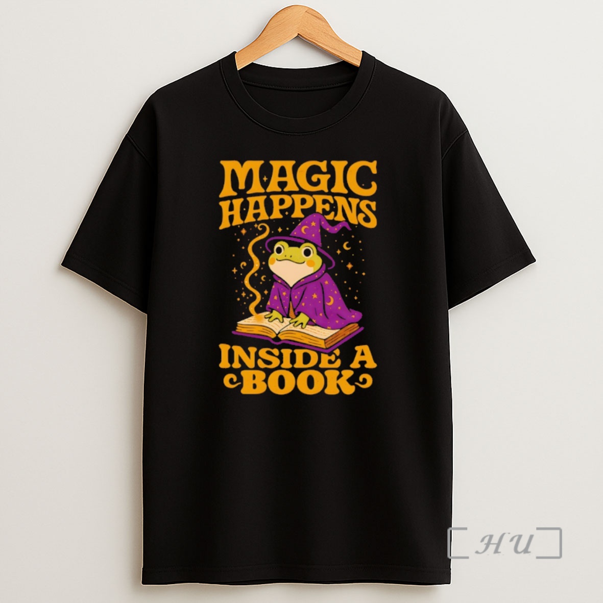 Officials Magic Happens Frog Witch Inside A Book Shirt Sweatshirt Tee
