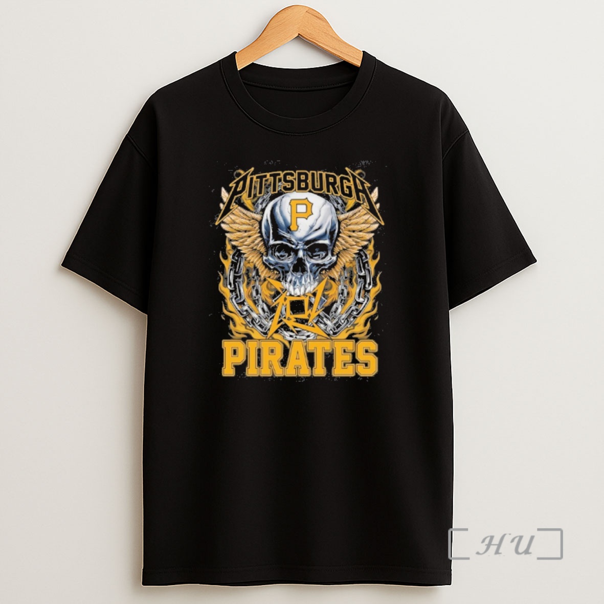 Officials Metallica Skull X Pittsburgh Pirates Baseball Shirt Sweatshirt Tee