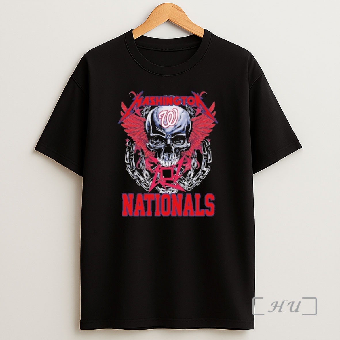 Officials Metallica Skull X Washington Nationals Baseball Shirt Sweatshirt Tee