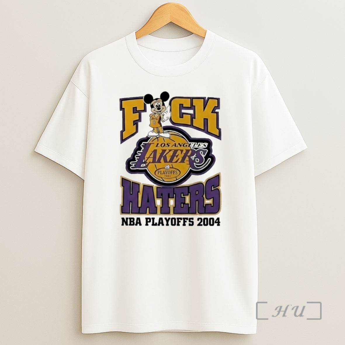 Officials Mickey Mouse Los Angeles Lakers Fuck Haters Nba Playoffs 2004 00 Shirt Sweatshirt Tee