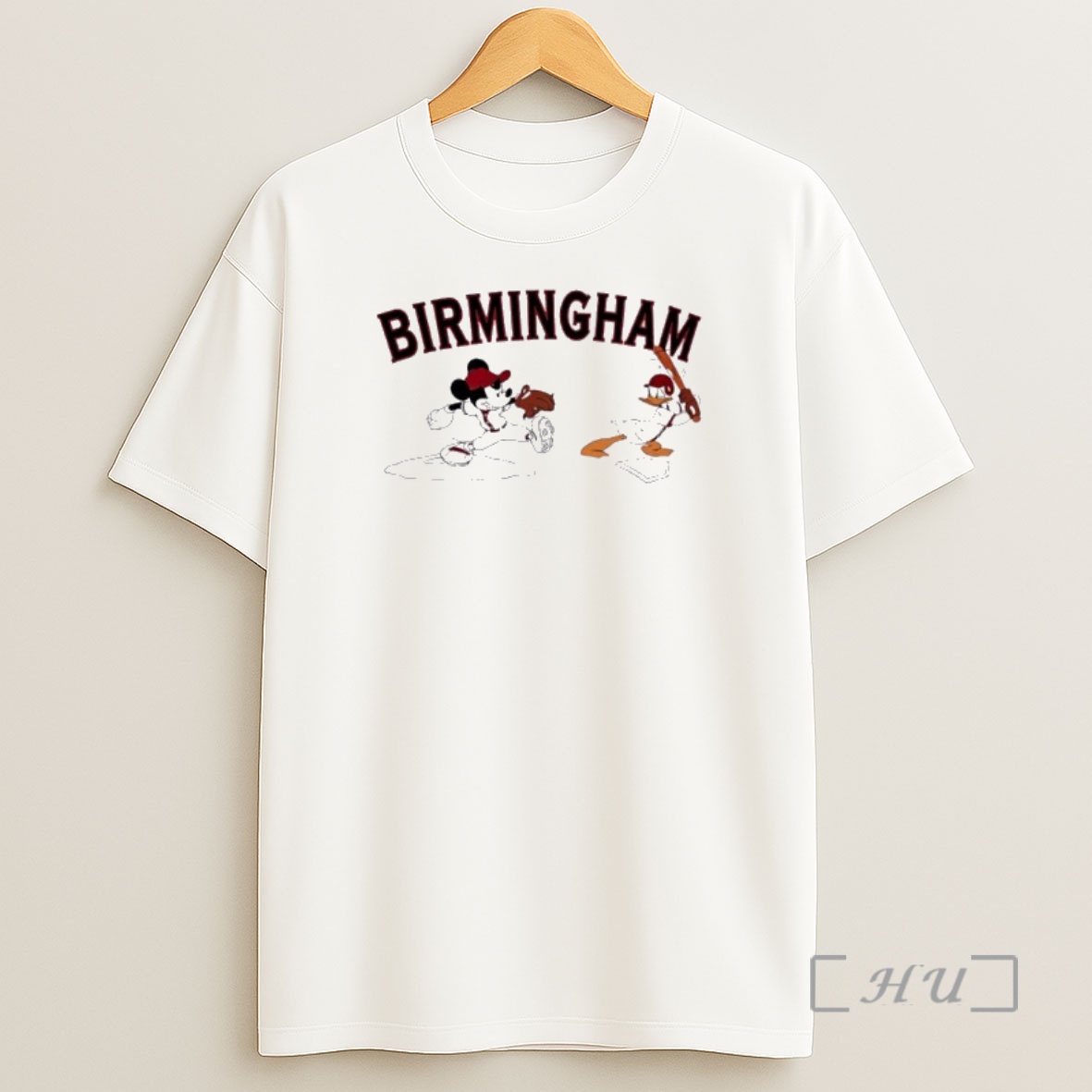 Officials Mickey Mouse And Donald Duck Playing Baseball In Birmingham Shirt Sweatshirt Tee