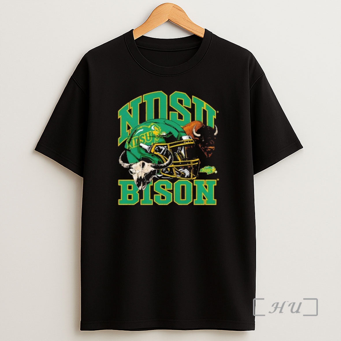 Officials Ncaa Football Ndsu Bison Vintage Helmet Shirt Sweatshirt Tee