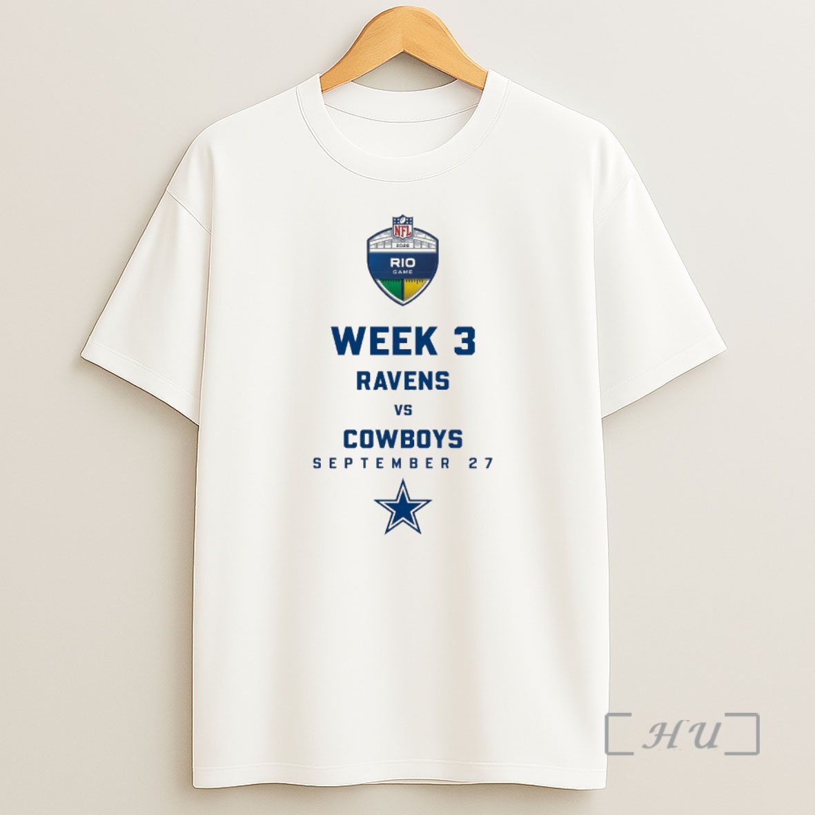 Officials Nfl Rio Game Week 3 Ravens Vs Cowboys September 27 Logos Shirt Sweatshirt Tee