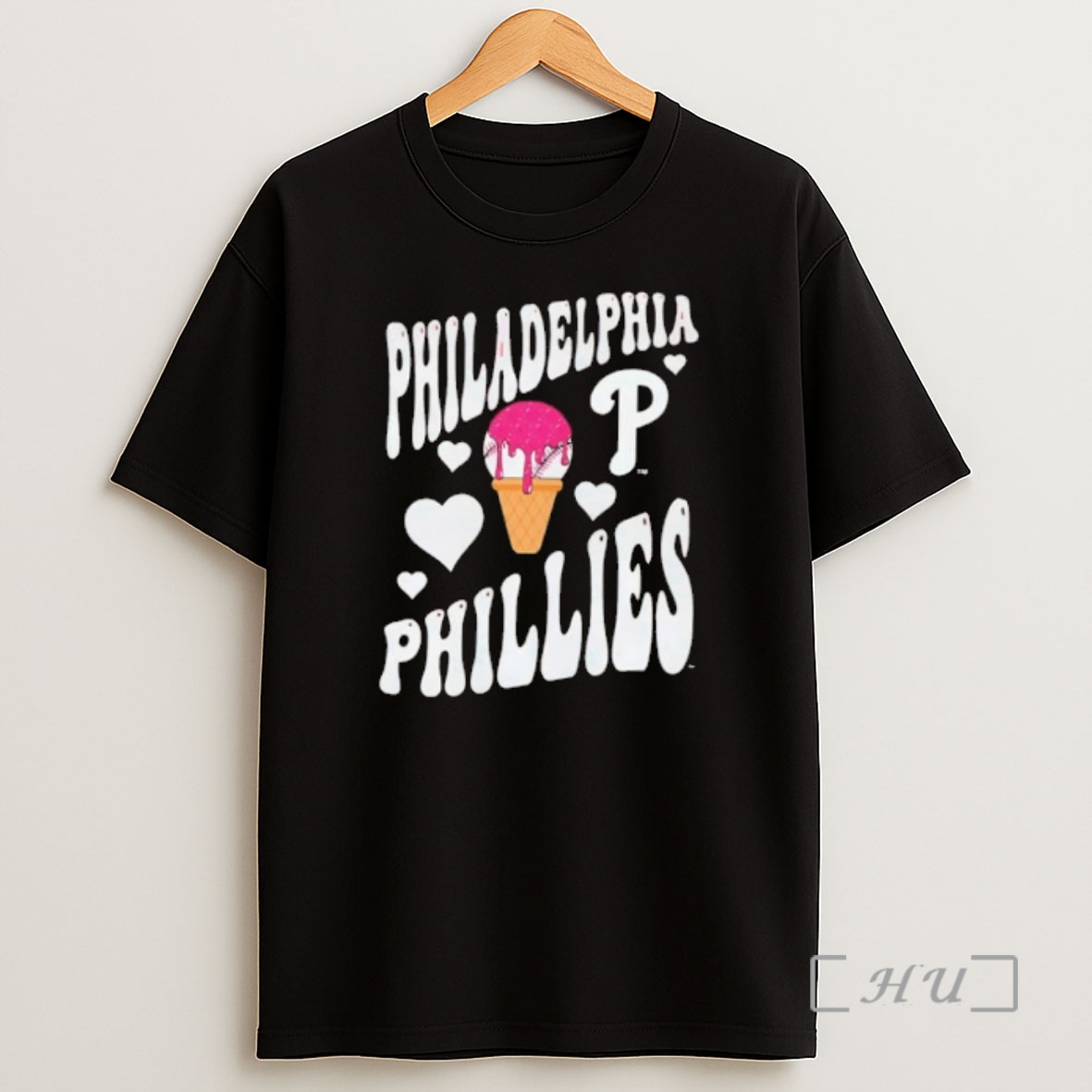 Officials Philadelphia Phillies Baseball Ice Cream Cone Hearts Shirt Sweatshirt Tee