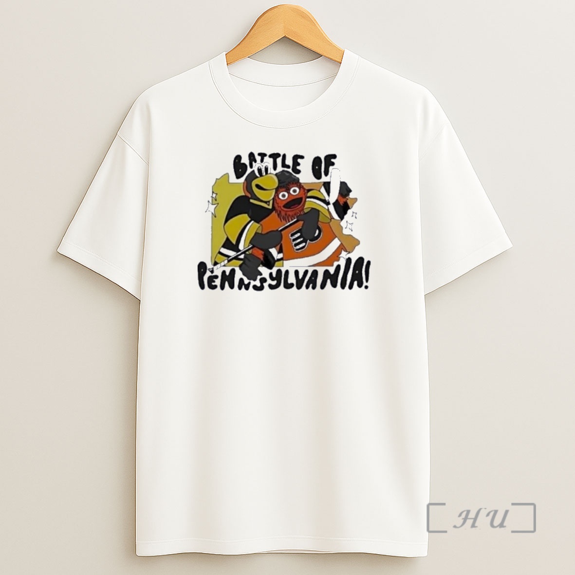 Officials Pittsburgh Penguins Vs Philadelphia Flyers Mascot Battle Of Pennsylvania Nhl Playoffs Shirt Sweatshirt Tee