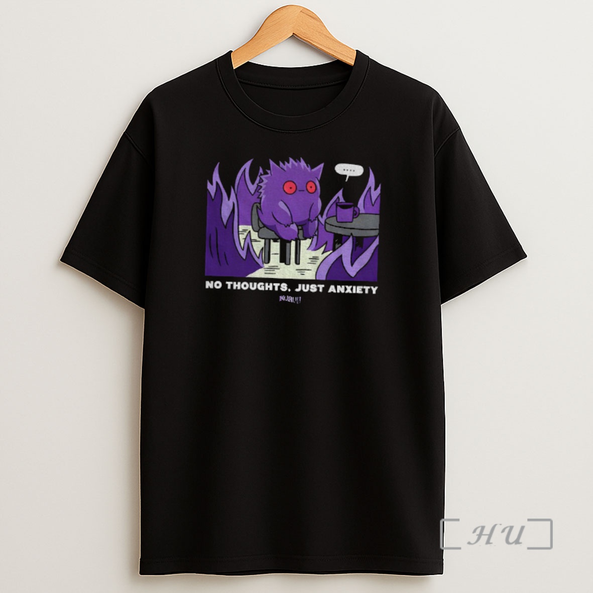 Officials Pokemon Gengar No Thoughts Just Anxiety Shirt Sweatshirt Tee