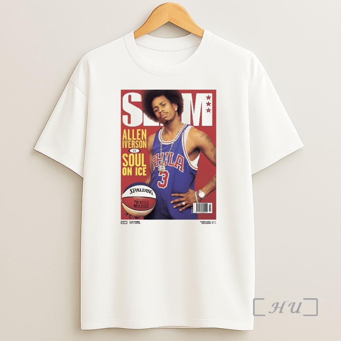 Officials Slam Hardwood Classics Cover Philadelphia 76ers Allen Iverson Is Soul On Ice Shirt Sweatshirt Tee