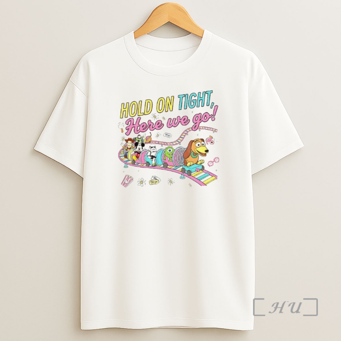 Officials Slinky Dog Hold On Tight Here We Go Toy Story Land Shirt Sweatshirt Tee