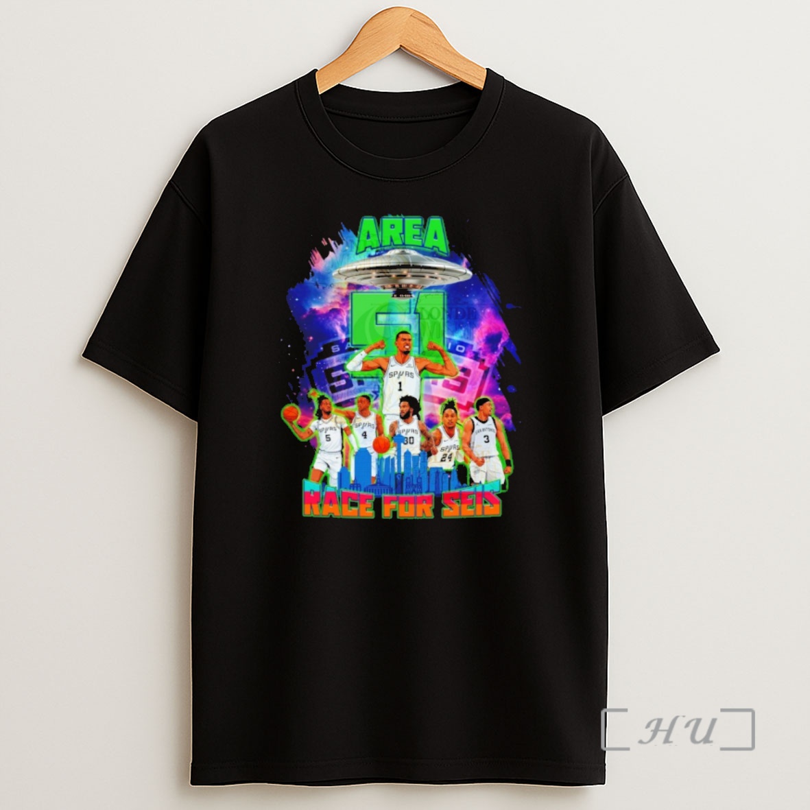 Officials Spurs Race For Seis Spurs Wembanyama Shirt Sweatshirt Tee