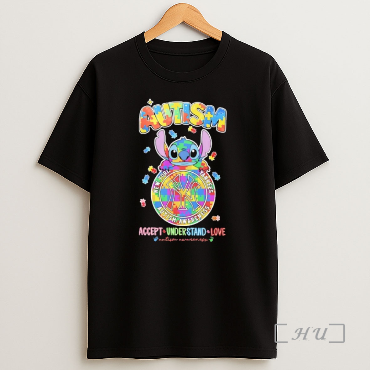Officials Stitch Autism Accept Understand Love New York Yankees Shirt Sweatshirt Tee