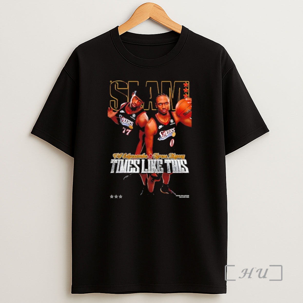 Officials Tyrese Maxey And Vj Edgecombe Philadelphia 76ers Basketball Slam Times Like This Shirt Sweatshirt Tee