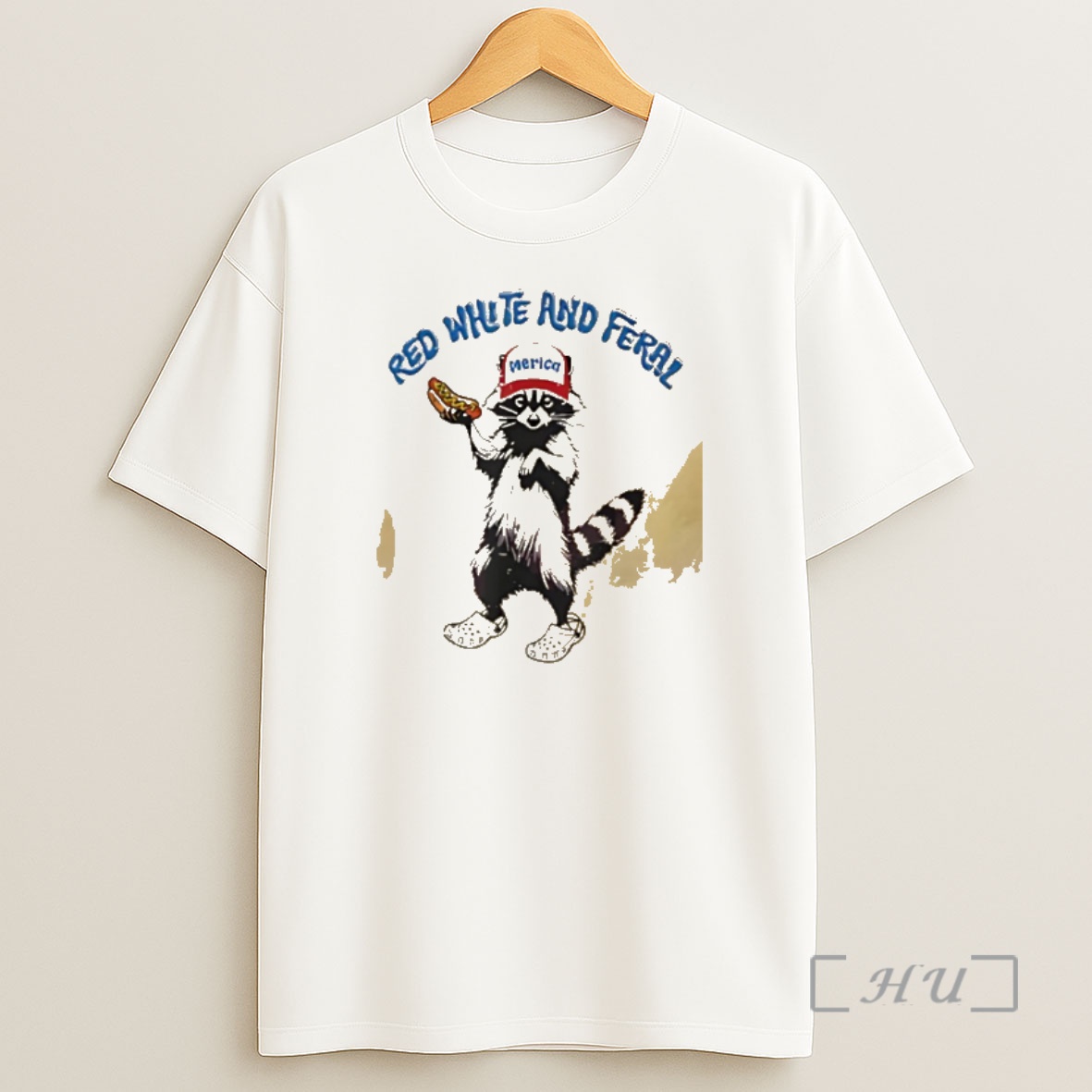 Officials Usa Feral Raccoon Patriotic Red White And Deral Shirt Sweatshirt Tee