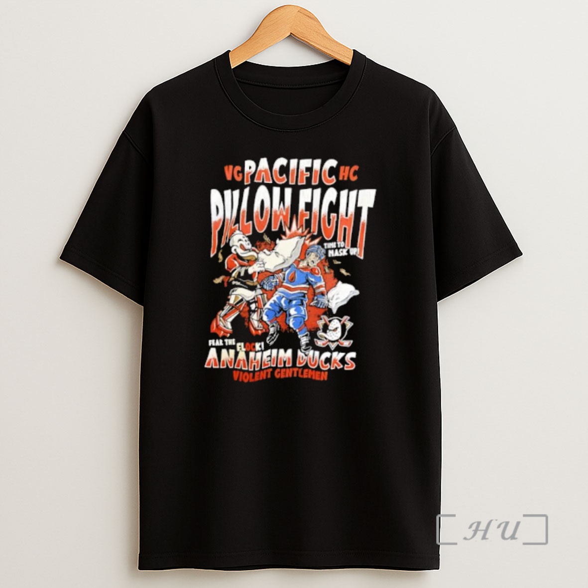 Officials Vg Pacific Hc Pillow Fight Anaheim Ducks Violent Gentlemen Shirt Sweatshirt Tee