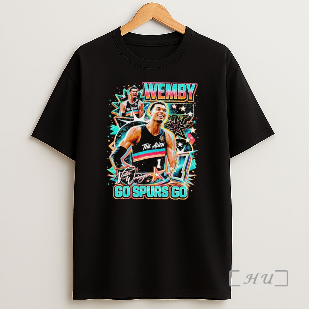 Officials Wemby The Alien 90s Vintage Bootleg Go Spurs Go Shirt Sweatshirt Tee