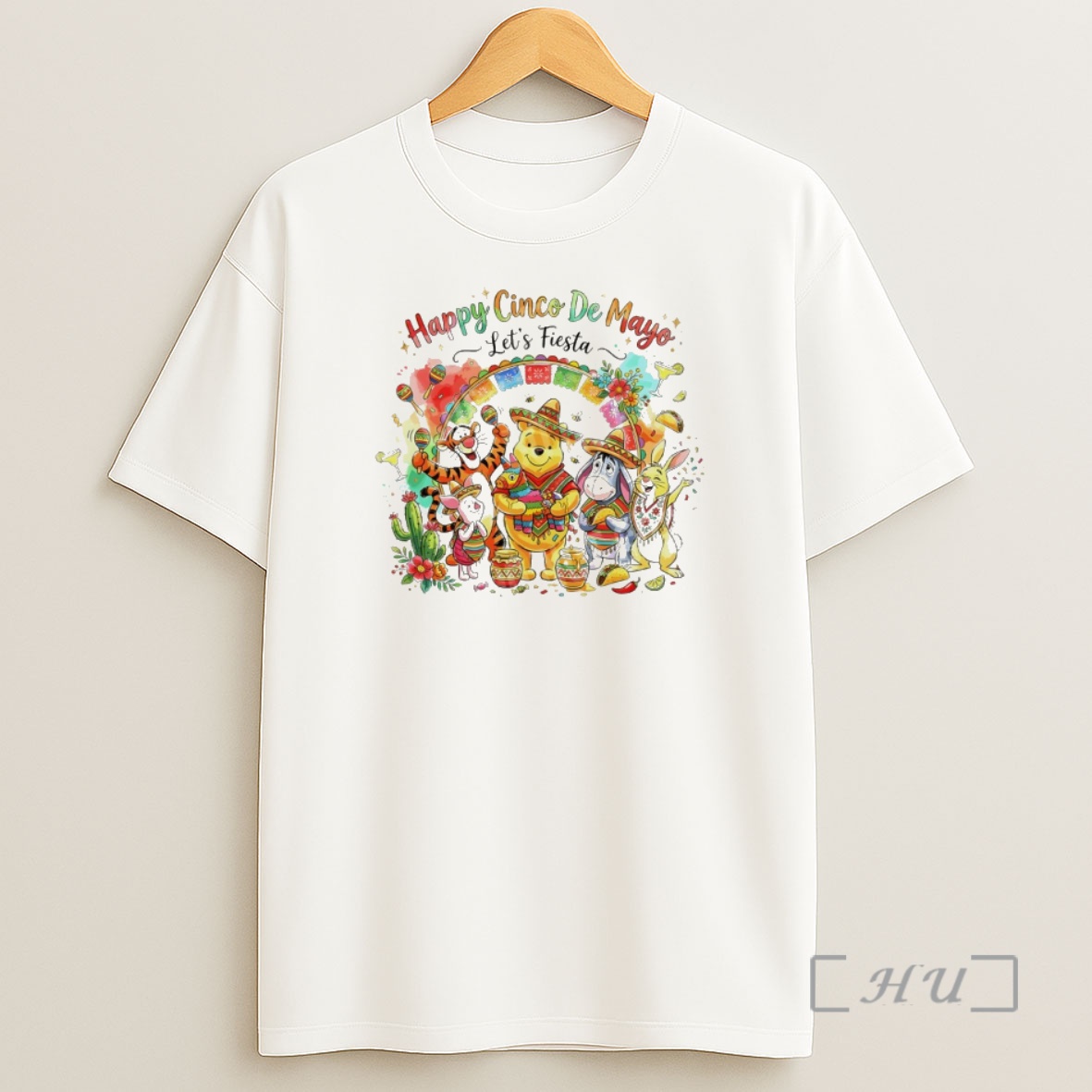 Officials Winnie The Pooh Happy Cinco De Mayo Lets Fiesta Shirt Sweatshirt Tee