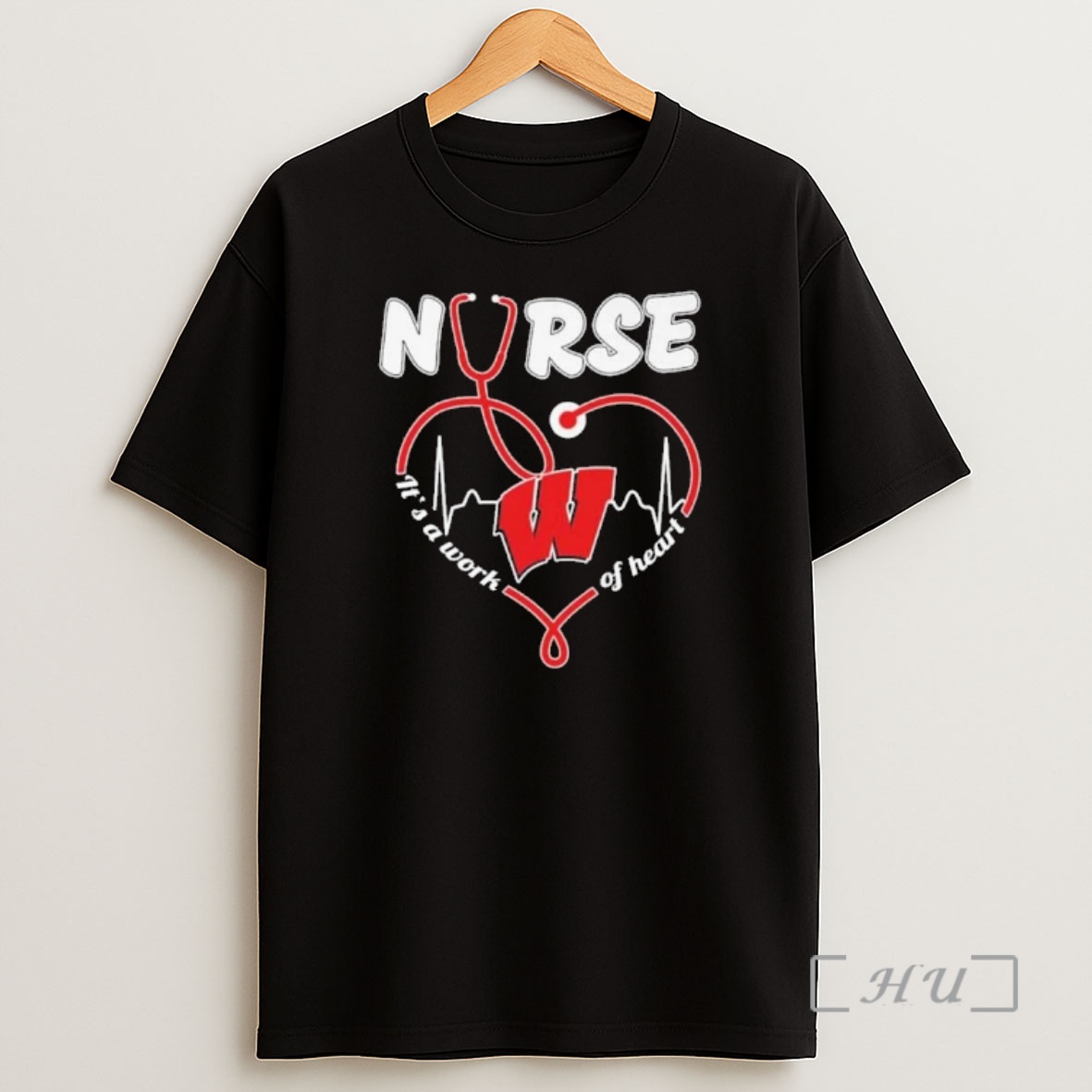 Officials Wisconsin Badgers Nurse Its A Work Of Heart Shirt Sweatshirt Tee
