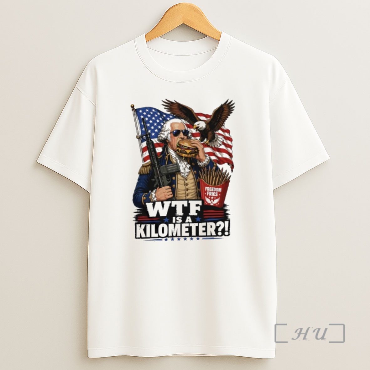 Officials Wtf Is A Kilometer George Washington Cheeseburger Ar 15 Shirt Sweatshirt Tee