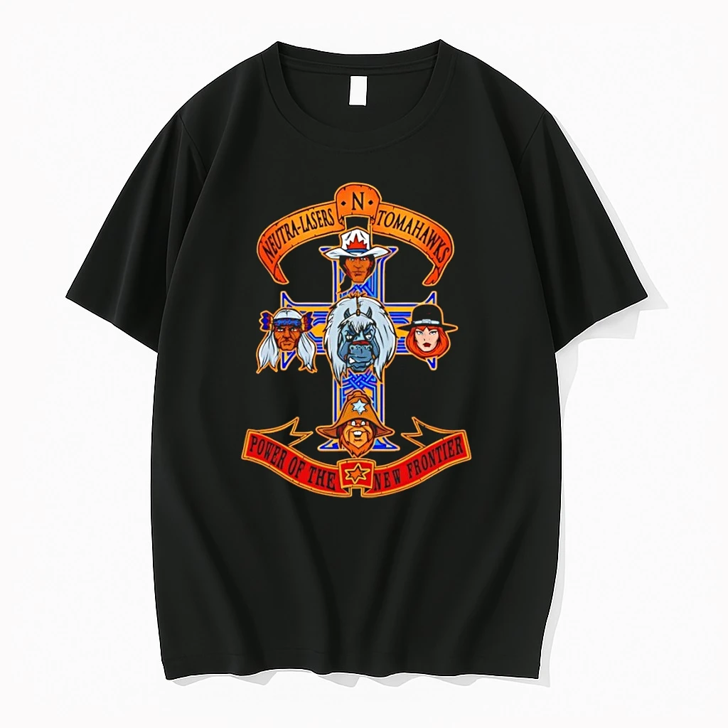 Power Of The New Frontier Heroes Of Bravestarr And Guns N Roses Appetite For Destruction Shirts