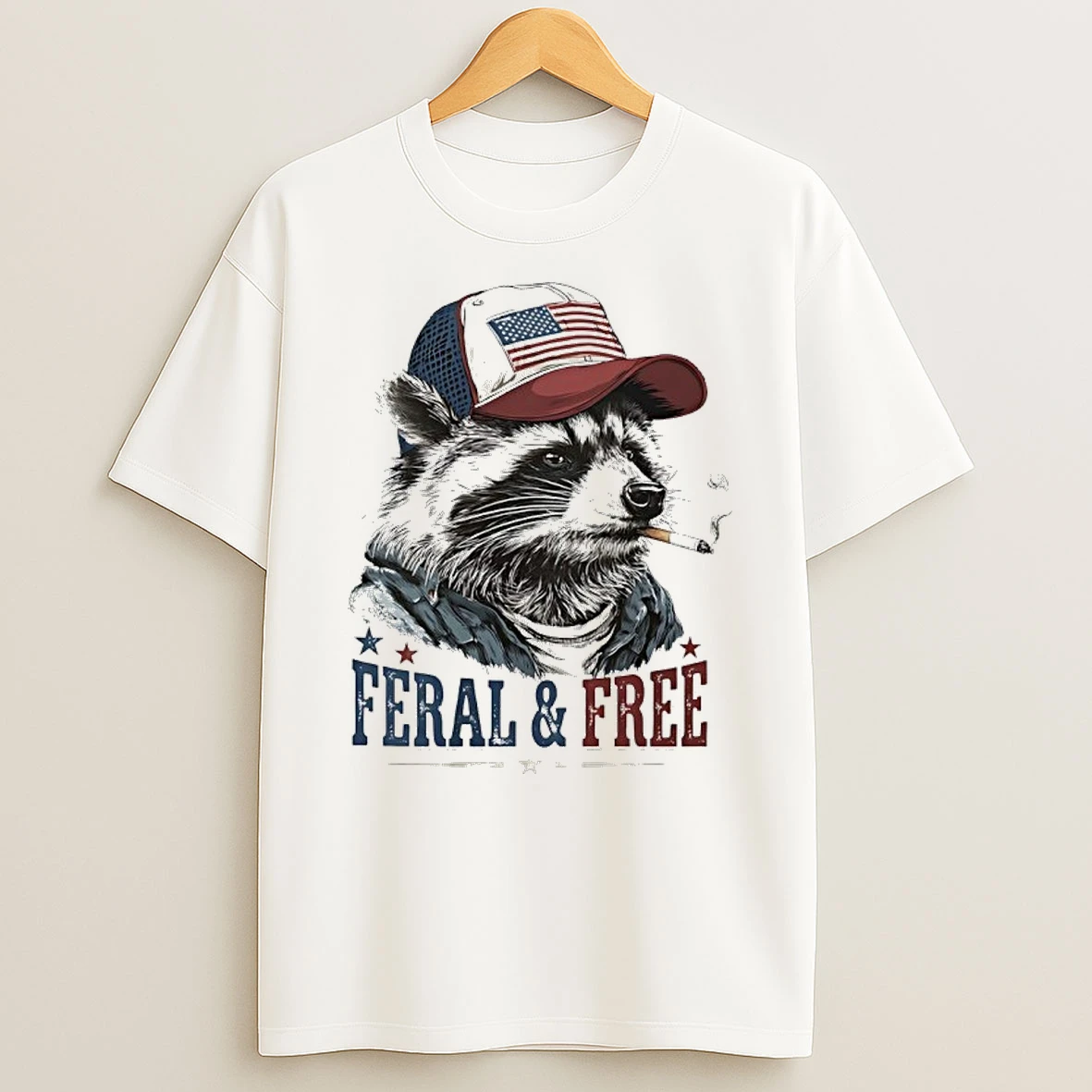 Raccoon Smoking Feral And Free Shirts