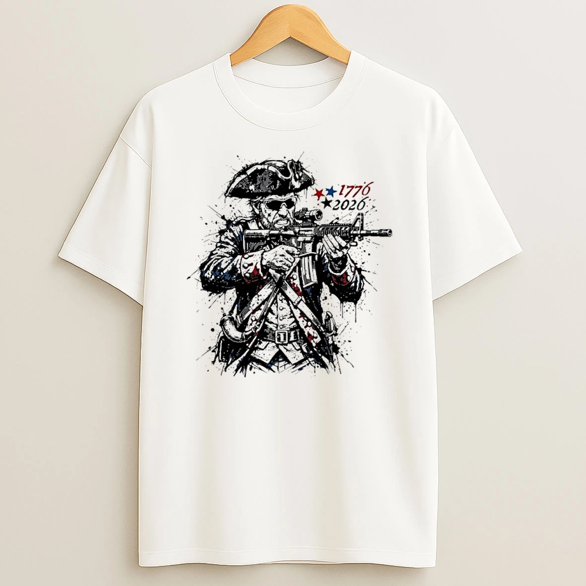 Revolutionary Splatter 1776 2026 Shirts