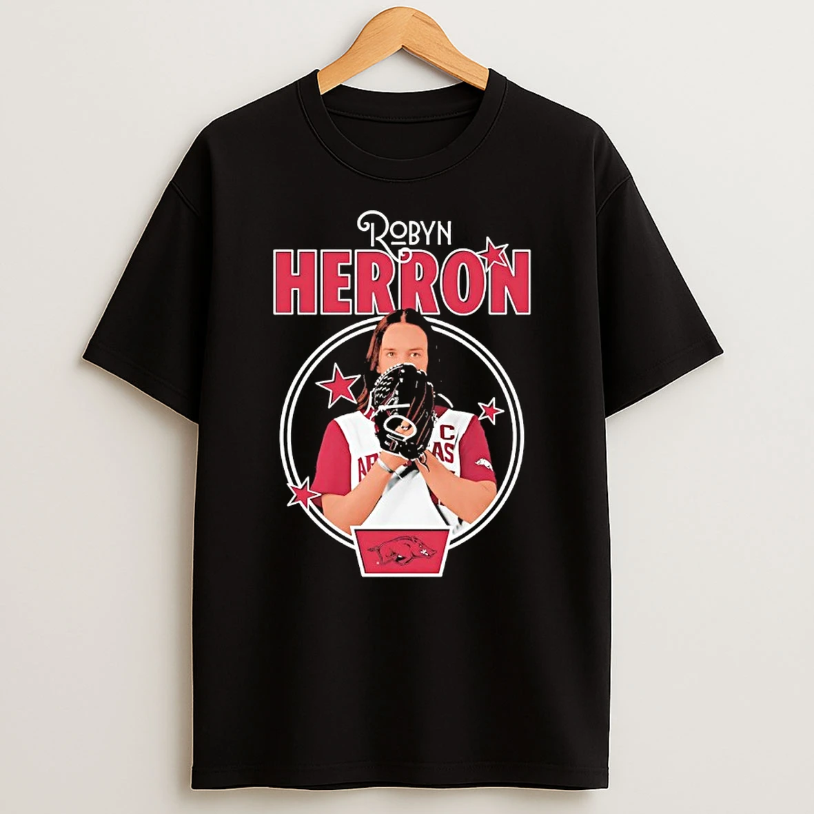 Robyn Herron Portrait Arkansas Razorbacks Softball Shirts