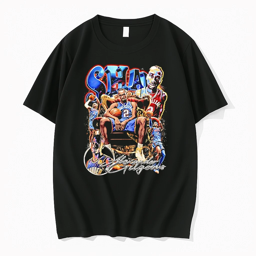 Shai Gilgeous Alexander Okc Thunders Collage 90s Bootleg Shirts