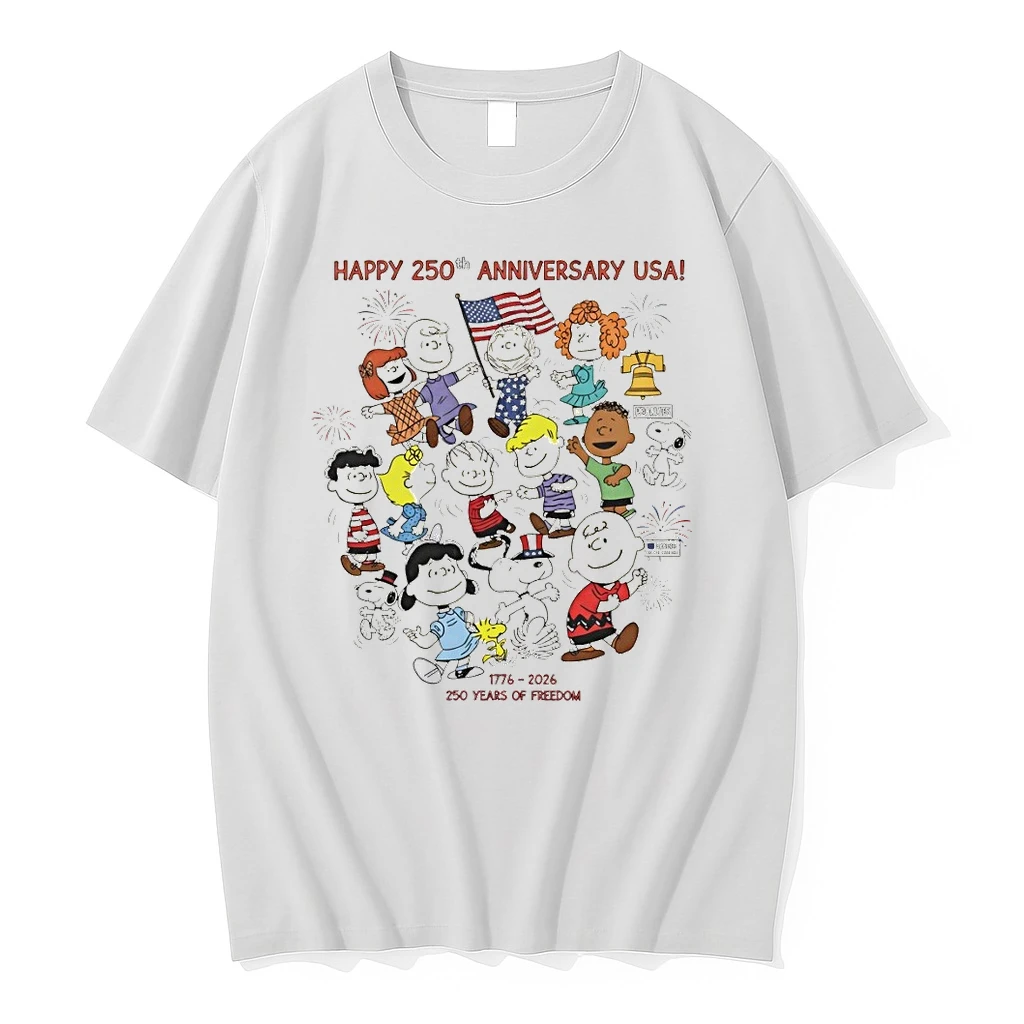 Snoopy Charlie Brown Peanuts Gang 250th Anniversary Usa Patriotic 1776 2026 Shirts
