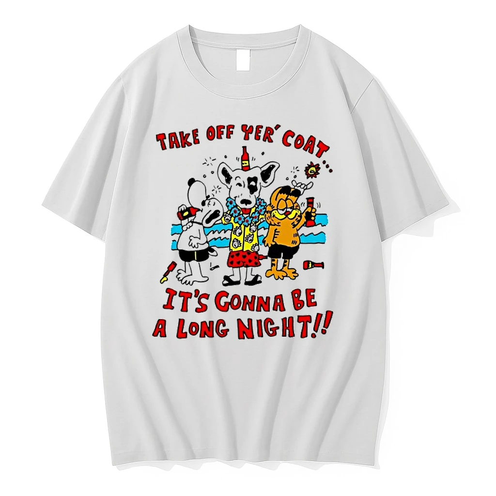Snoopy Take Off Yer Coat Its Gonna Be A Long Night Shirts