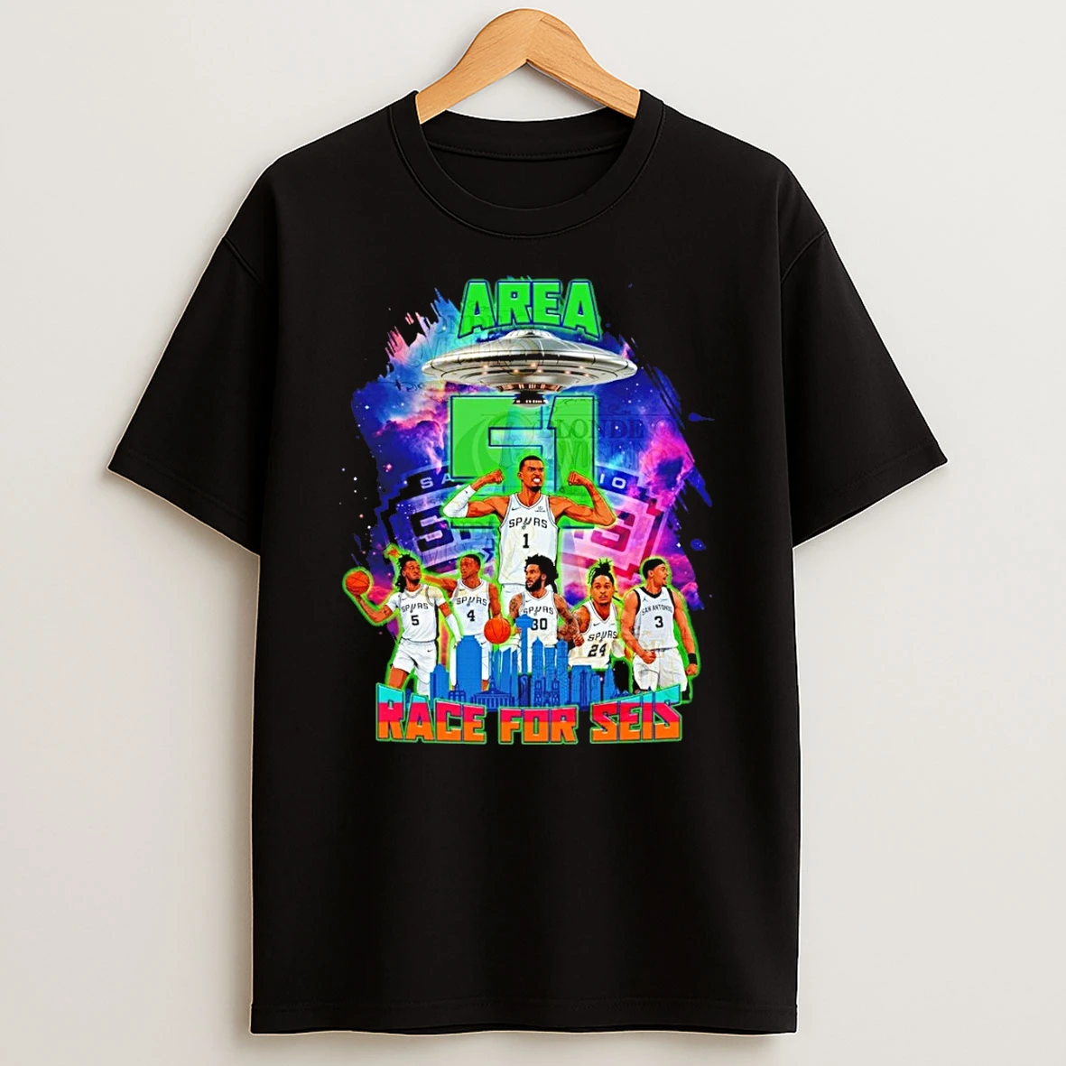 Spurs Race For Seis Spurs Wembanyama Shirts
