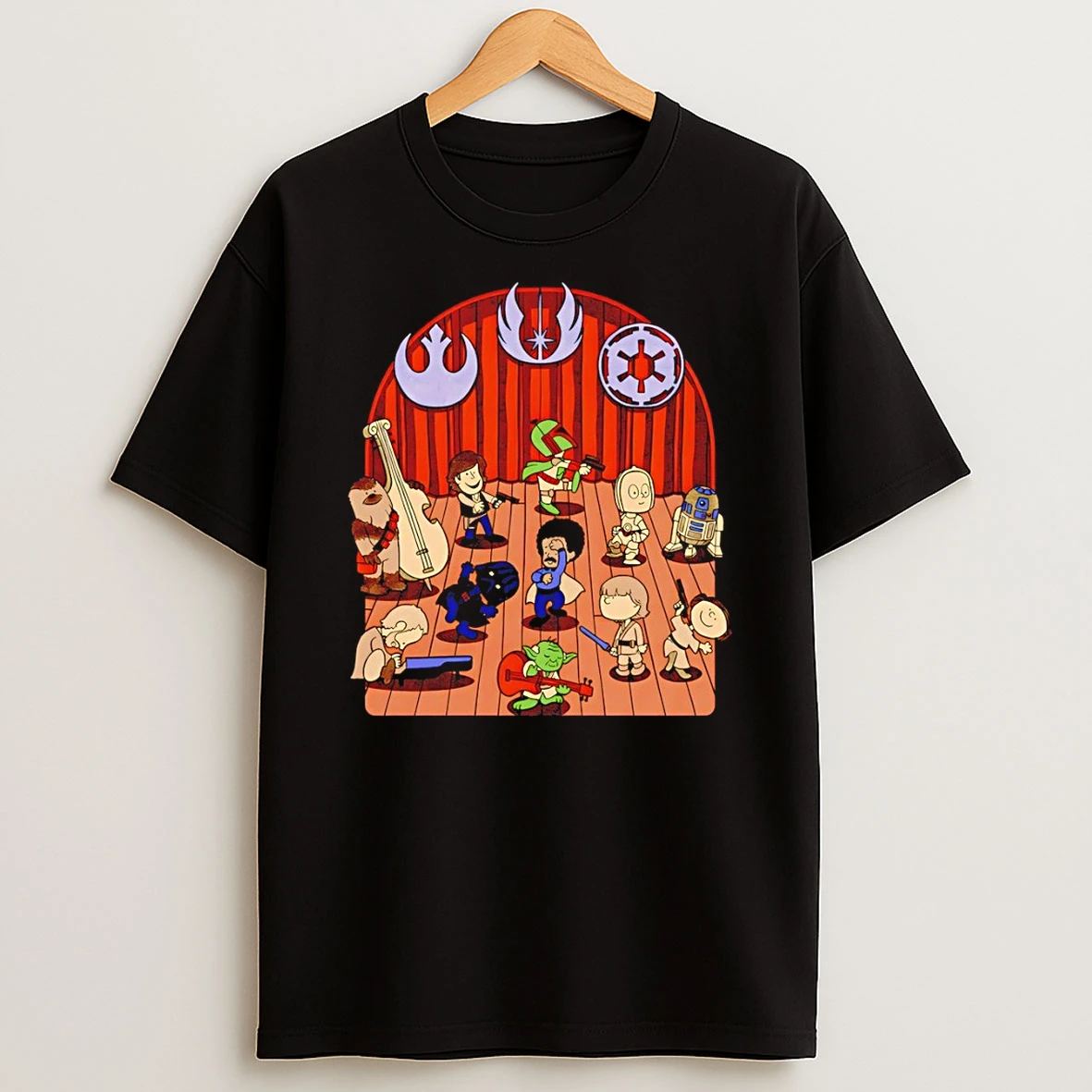 Star Wars Characters In The Style Of Peanuts Star Movie Dance Shirts