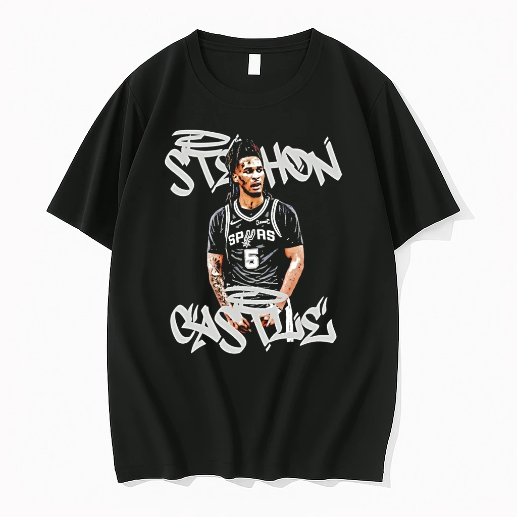 Stephon Castle San Antonio Spurs Basketball Player Nba 2026 Shirts