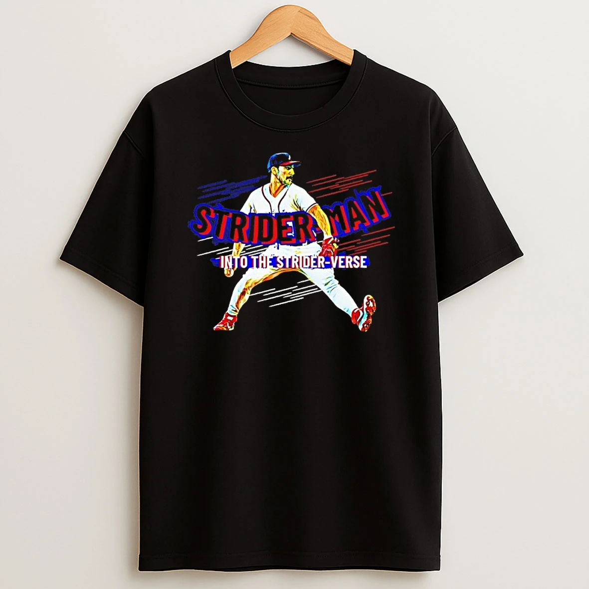 Strider Man Atlanta Braves Into The Strider Verse Shirts
