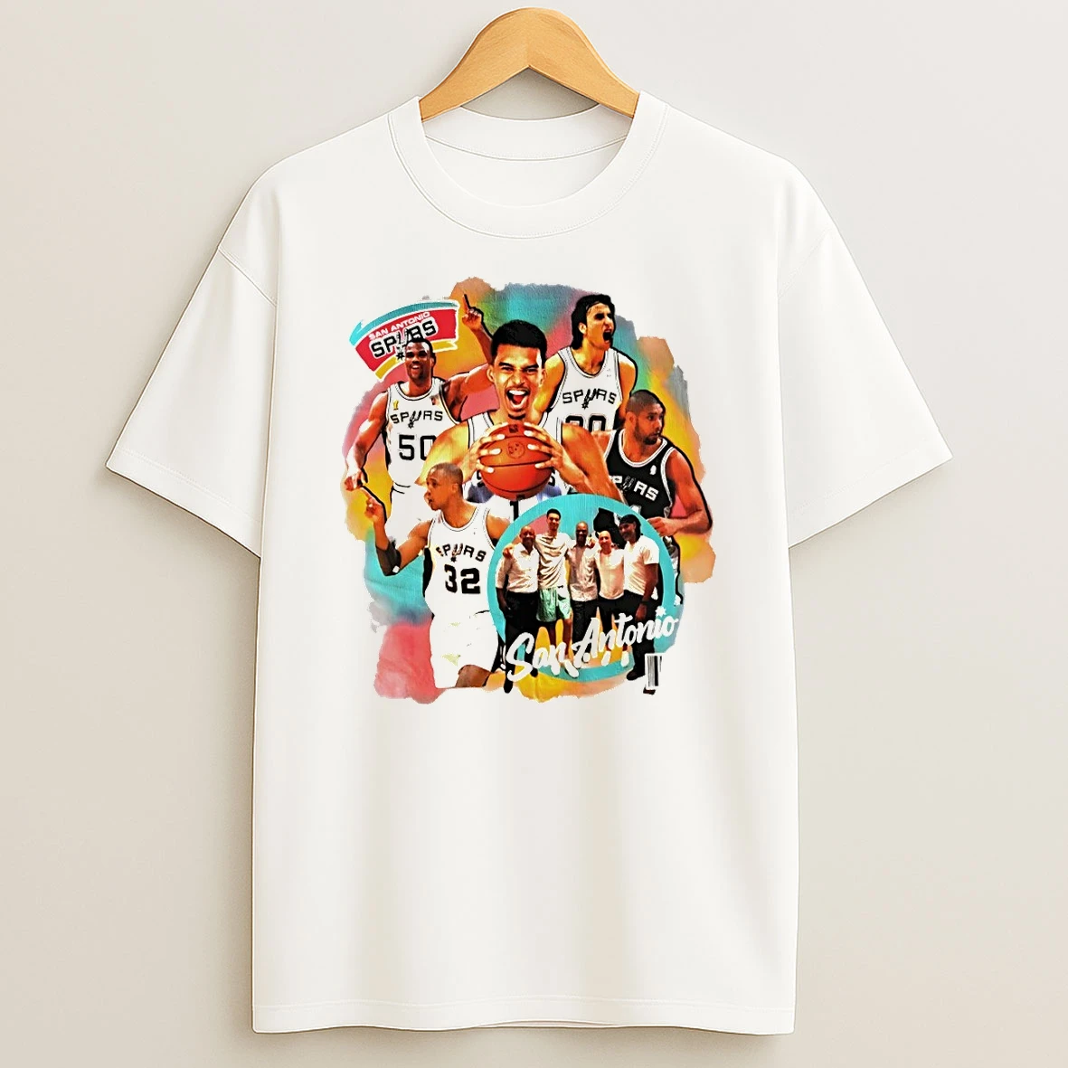 Tim Duncan Tony Parker Victor Wembanyama San Antonio Spurs Basketball Nba 2026 Graphic Shirts