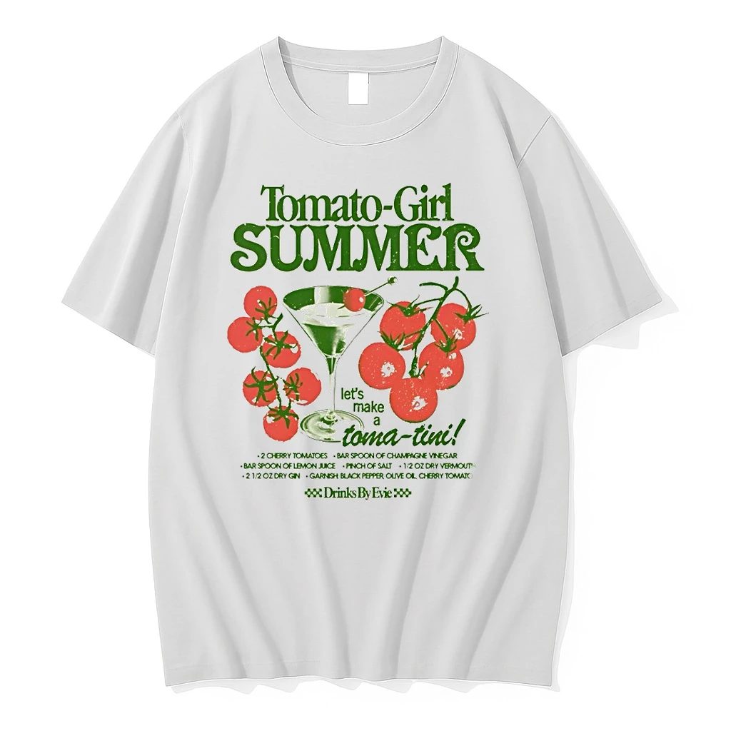 Tomato Girl Summer Lets Make Toma Tini 2 Cherry Tomatoes Bar Spoon Of Champagne Vinegar Shirts
