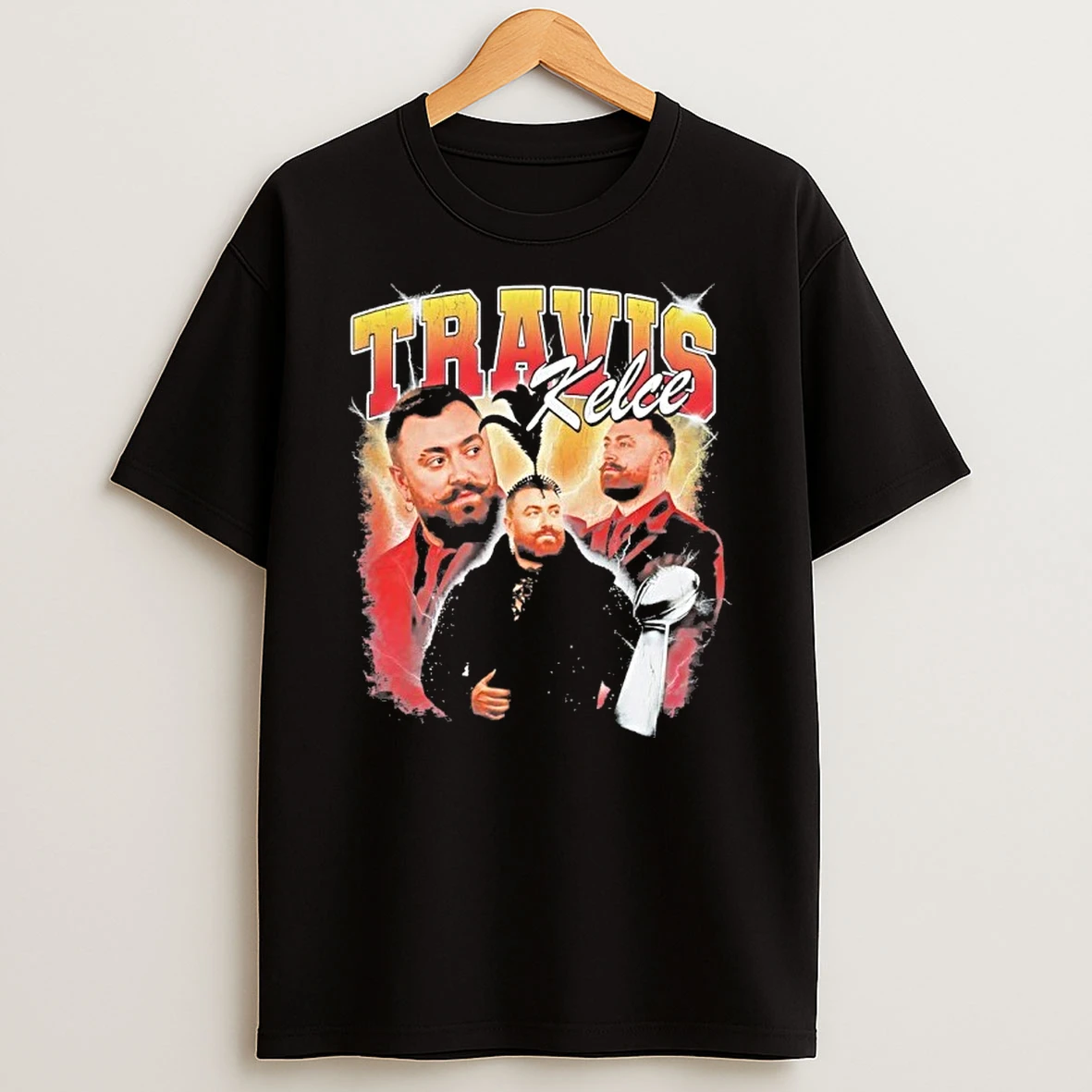 Travis Kelce Super Bowl Trophy Collage Vintage Shirts