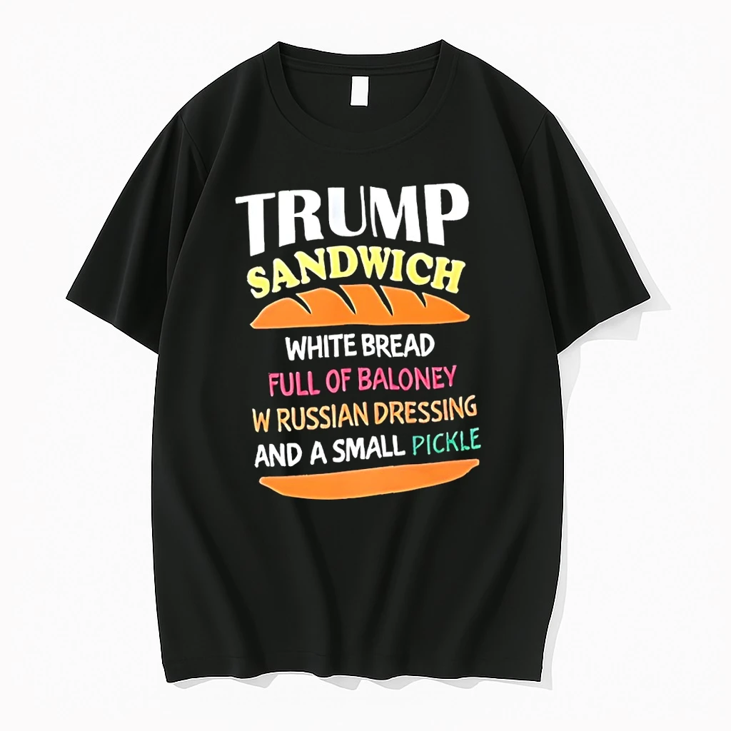 Trump Sandwich White Bread Full Of Baloney Russian Dressing Funny Political Shirts