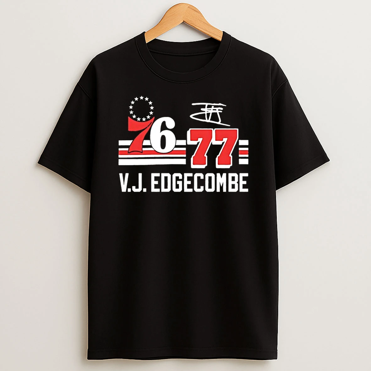 Vj Edgecombe 77 Philadelphia 76ers Playoffs 2026 Signature Shirts