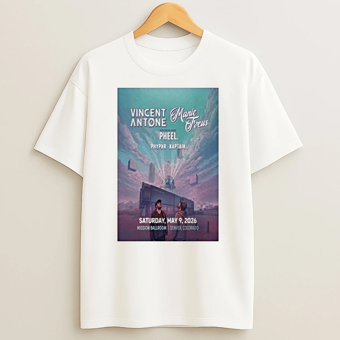 Vincent Antone And Manic Focus May 9 2026 Denver Co Shirts