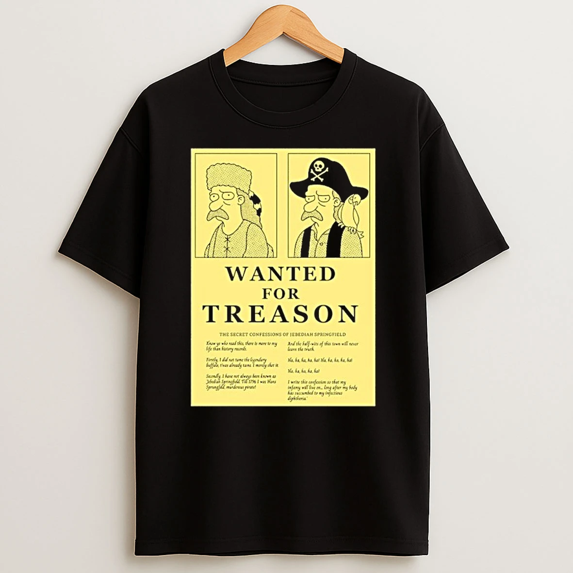Wanted For Treason The Simpsons Shirts