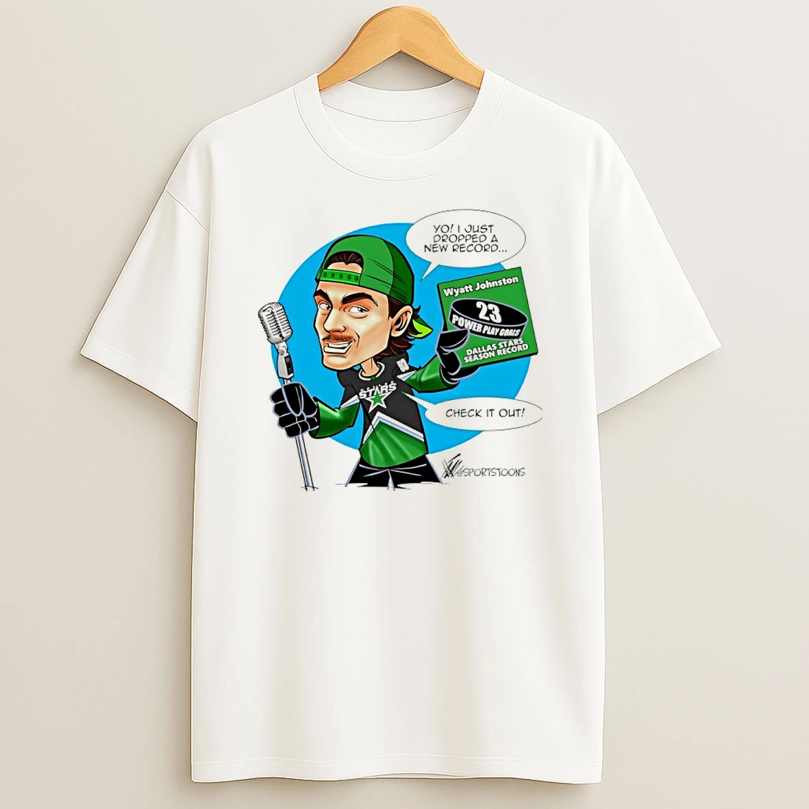 Wyatt Johnston Dallas Stars 23 Power Play Goals Shirts